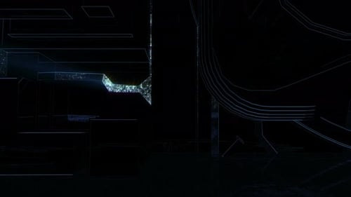 Stadt Neon zum Mond 4k
