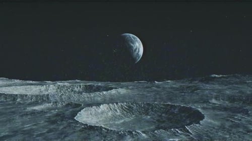 View of the Planet Earth From the Surface of the Moon