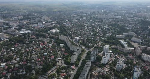 Panorama Of The City And Its Infrastructure From A Bird's Eye View