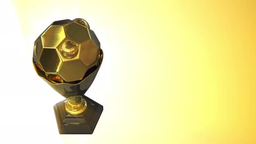 Elegant Golden Faceted Sphere Award Rotating