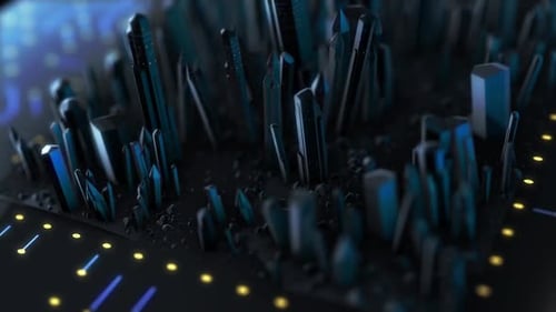 Digital Crystal Circuit Board Future Technology Cyber Security
