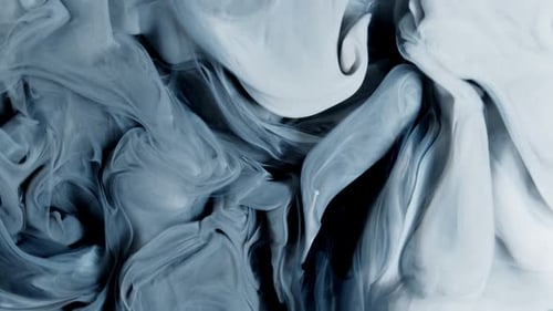 Abstract Mixing of Grey and White Paint