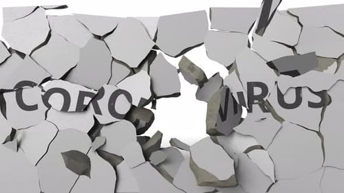 Shattering Wall Text Reveal Transition