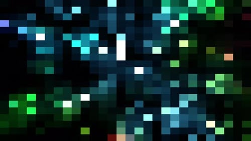 Flickering Pixelated Geometric Background Loop