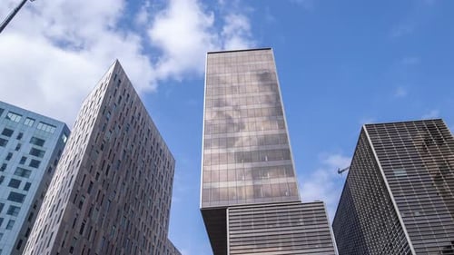 Zeitraffer der Gebäude im Tech District von Barcelona
