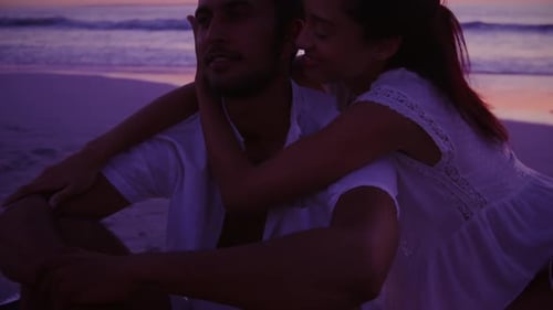 Young couple by the sea