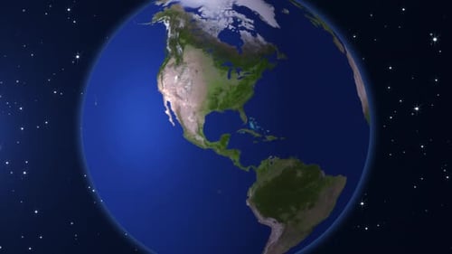 Karte Amerikas rotierende Animation HD
