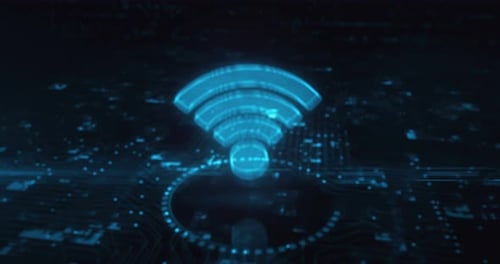 Wifi mobile network communication symbol cyber concept