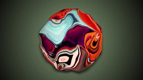 Abstract Fluid Organic Blob Morphing with Psychedelic Colors