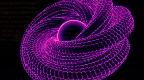 Abstract Glowing Sphere Swirl Seamless Loop