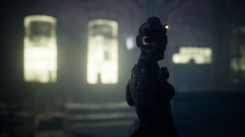 Woman in the Style of Cyberpunk and Postapocalypse