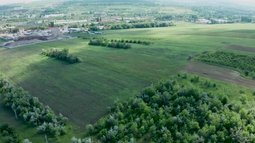 Green Rural Landscape Seen From Above