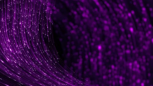 Abstract Purple Flowing Particle Trails Background Animation