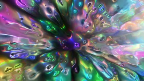Pulsating Fluid Abstract Neon Glow Background