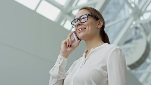 Successful Businesswoman Chatting on Phone