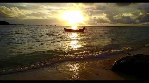 Aerial landscape of paradise coast beach trip by turquoise water and white sand background of advent