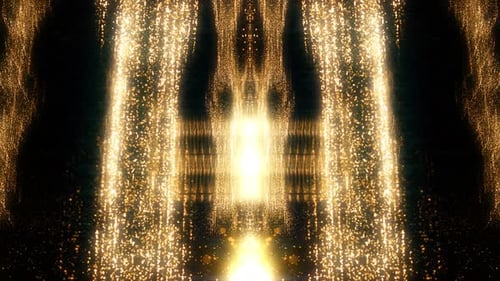 Golden Shimmer Particles Background for Events and Awards