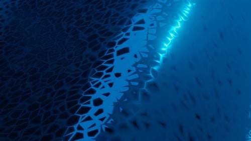 bannière de fond bleu ondulé illustration de rendu 3d