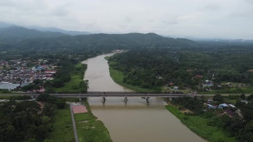 Luftaufnahme Victoria-Brücke, Kuala Kangsar