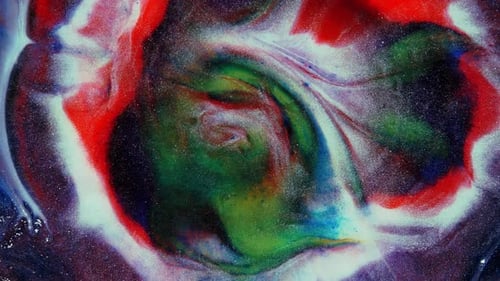Colorful Abstract Texture of Liquid Marble Liquid Art