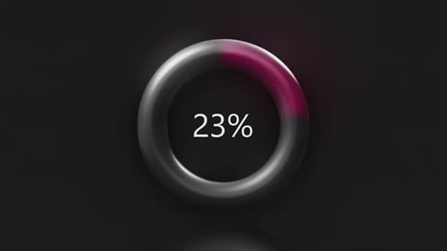 Color loading circle on black screen