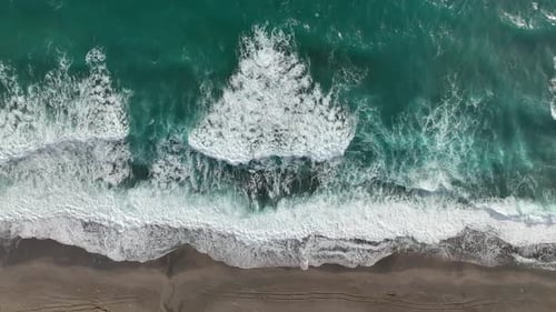 Background Textured Sea Storm aerial view 4 K