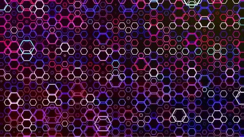 Abstract Geometric Hexagon Grid Technology Background Loop