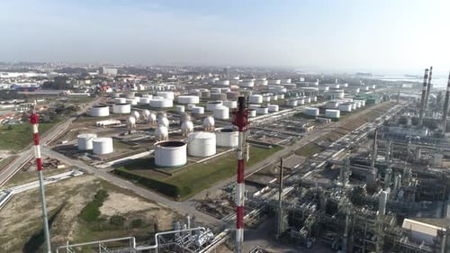 Factory Building in City
