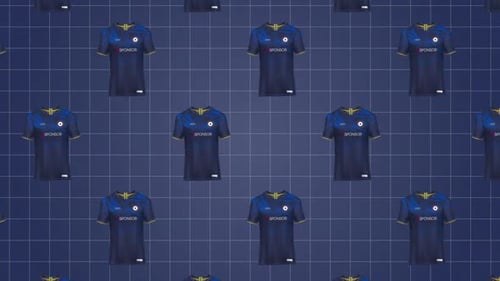 Seamless Animated Sports Jersey Pattern Grid Background