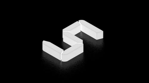 Geometric Segmented Digital Countdown Animation