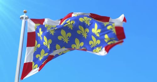 Flagge Indre Et Loire, Frankreich