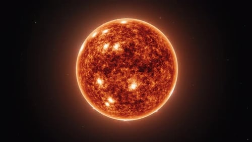 Langsamer Zoom in Richtung Sonne - Mittlere Aufnahme