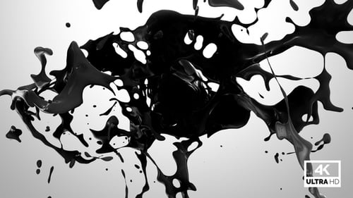 Dynamic Black Liquid Splash Fluid Reveal