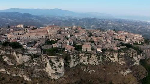 A Little Village on the Top of Calabria Mountains Gerace