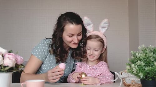 Easter Family Holiday and Children Concept