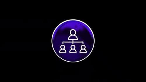 Rotating Corporate Hierarchy Icon Animation