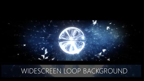 Winter White Blue Sphere Particles Background Loop Widescreen