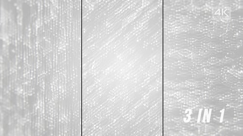 Animated White Flowing Particles and Wavy Lines Background