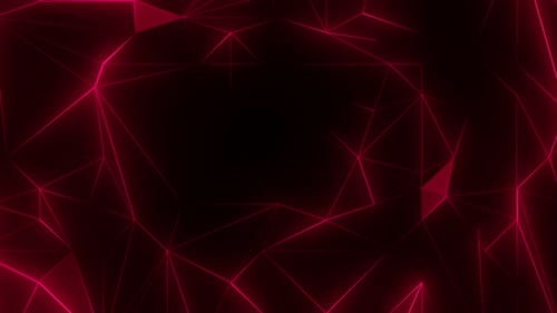 Animated Neon Glowing Geometric Network Background