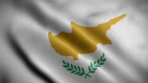 Realistic Waving Cyprus National Flag Animation