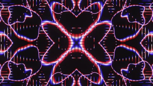 Blue and Red Flash Abstract Lines Led Neon Vj Loop Seamless Animation