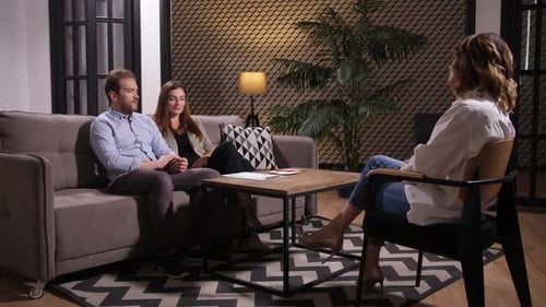 Couple in Therapy Session with Counselor
