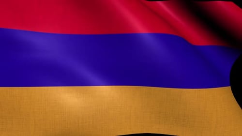 Realistic Waving Armenian Flag Animation