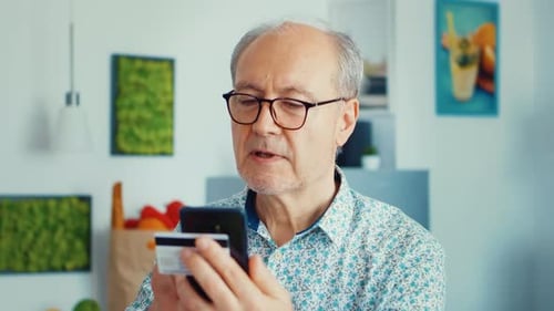 Senior Man Shopping Online