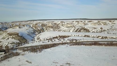 Cars On A Winter Road