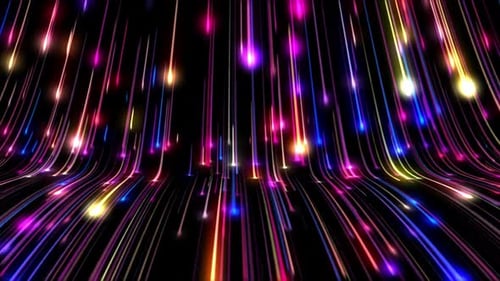 Glowing Neon Rays And Lines