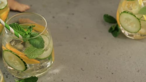 Cucumber Lemon Mint Infused Water for Refreshment