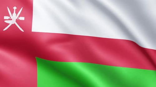 Flagge Omans | Flagge von Oman | UHD | 60 fps