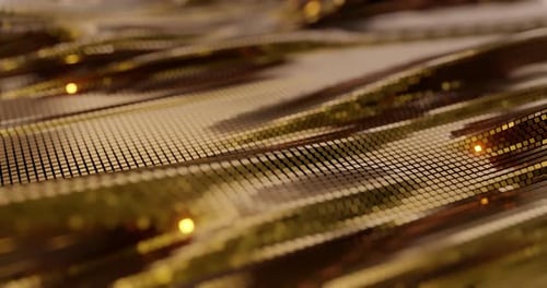 golden waves with reflective