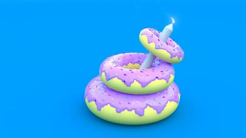 Realistic 3d Style Happy Birthday Background.